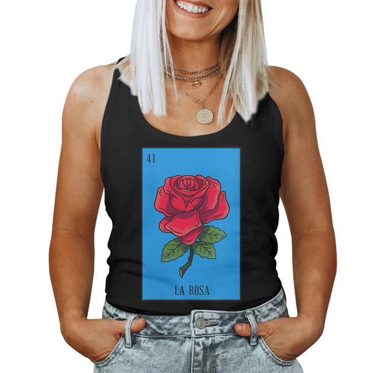 Mexican Lottery La Rosa Rose Game Of Mexico Latino Women Tank Top