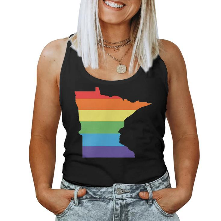 Minnesota Gay Pride Rainbow Flag Lgbt Equality Women Tank Top