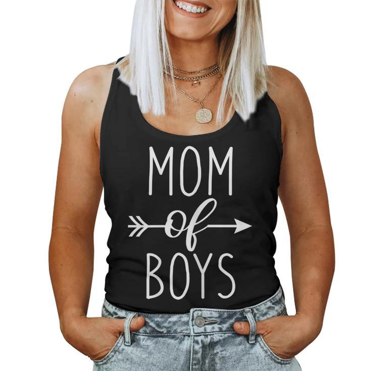 Mom Of 1 2 3 Boys Arrow T Cute Mama Women Tank Top