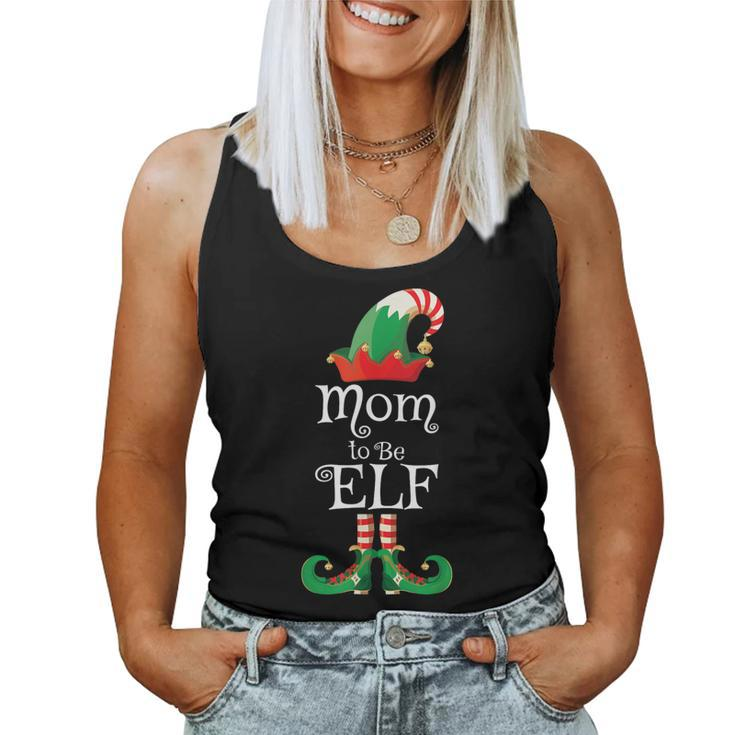 Mom To Be Elf Christmas Pregnancy Announcement Women Tank Top