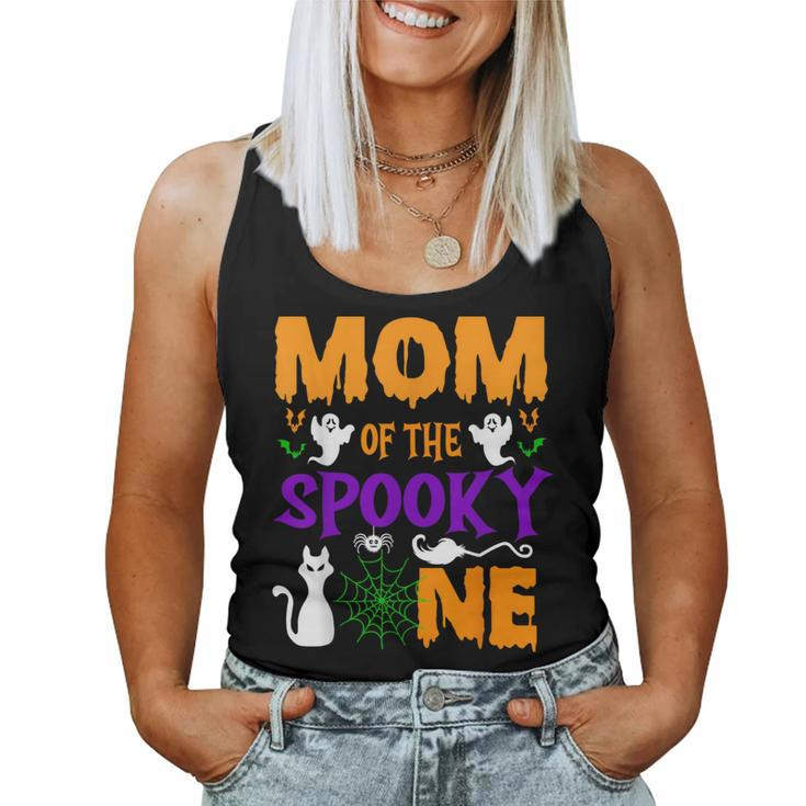 Mom Halloween 1St Birthday Mom Of The Spooky One Boy Women Tank Top