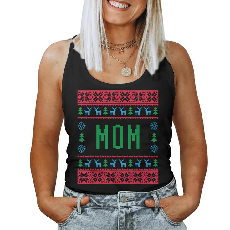 Mom Ugly Christmas Sweater Pjs Matching Family Pajamas Women Tank Top