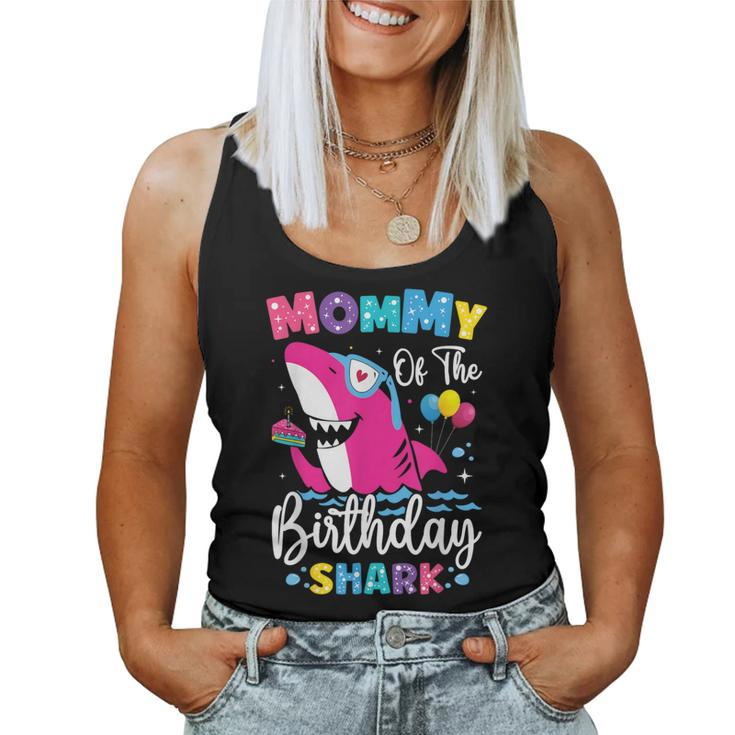 Mommy Of The Shark Birthday Mom Matching Family Women Tank Top