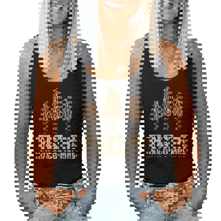 Morels Hunting Morel Mushroom Gifts Women Tank Top Basic Casual Daily Weekend Graphic