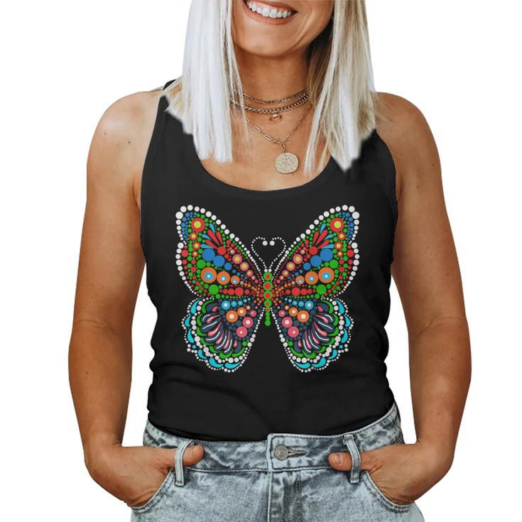 Multicolor Polka Dot Butterfly International Dot Day Women Tank Top