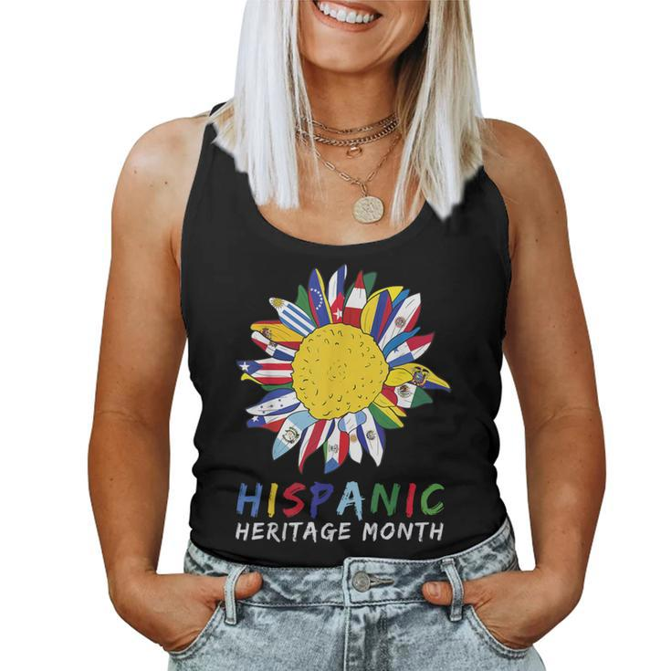 National Hispanic Heritage Month Sunflower All Countries Women Tank Top