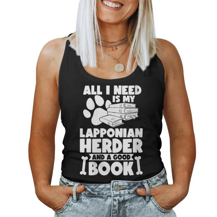 All I Need Is My Lapponian Herder And A Good Book Women Tank Top