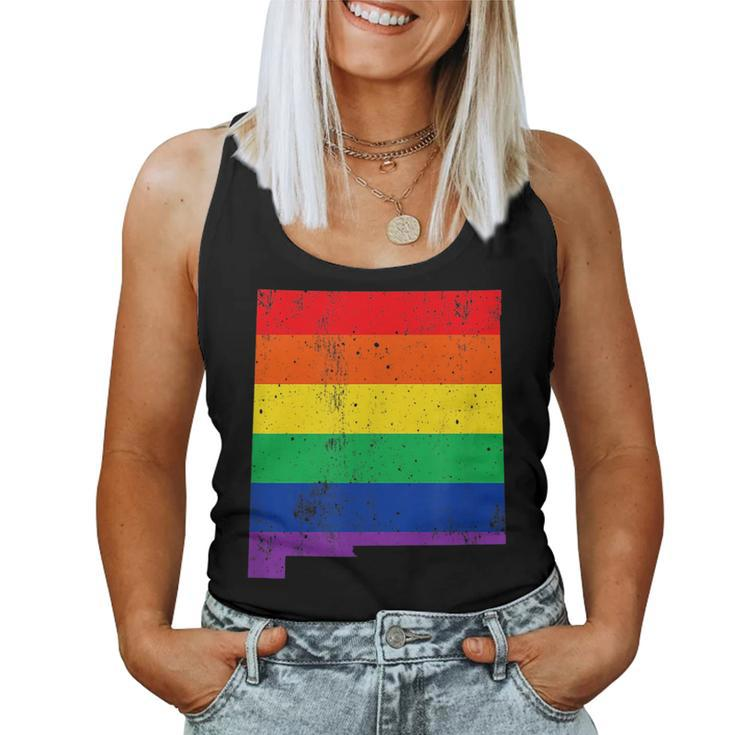 New Mexico Rainbow Flag Map Gay Pride Lesbian Lgbt Women Tank Top