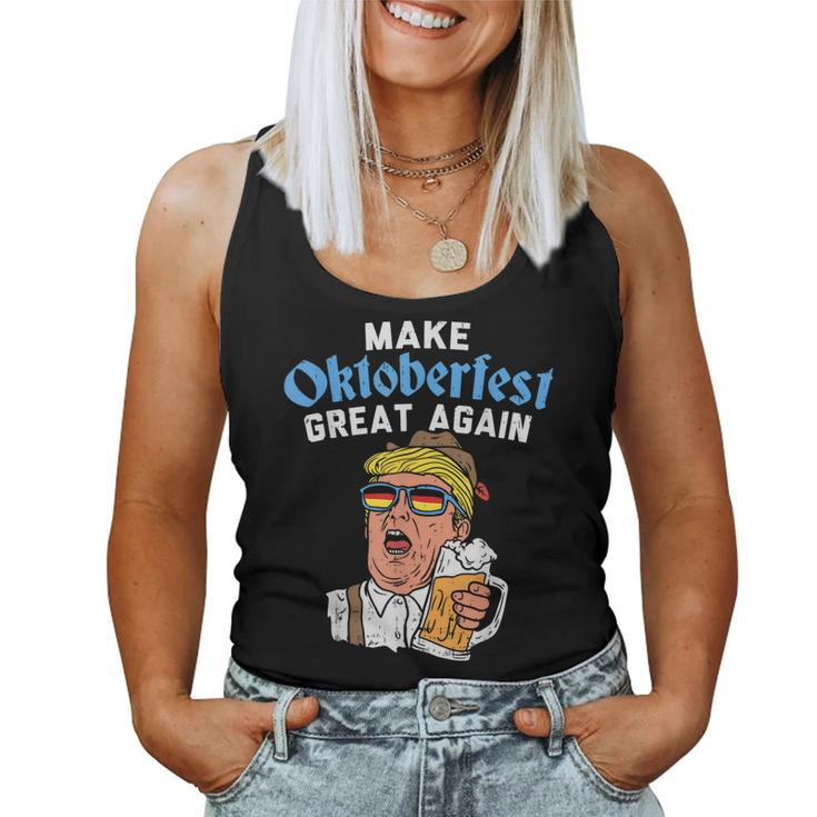 Make Oktoberfest Great Again Trump Drink Beer Women Tank Top
