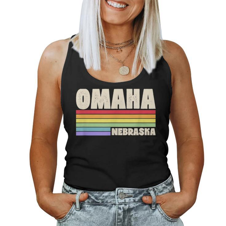 Omaha Nebraska Pride Rainbow Flag Gay Pride Merch Queer Women Tank Top
