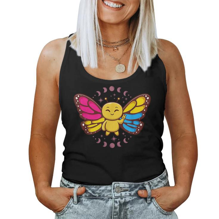Pansexual Monarch Butterfly Insect Subtle Pan Pride Month Women Tank Top