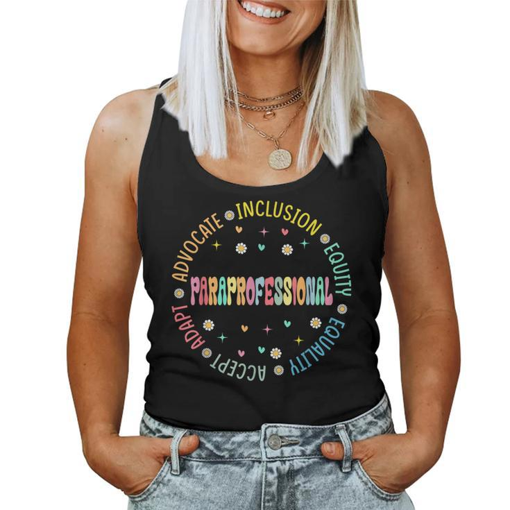 Paraprofessional Back To School First Day Teacher Student Women Tank Top