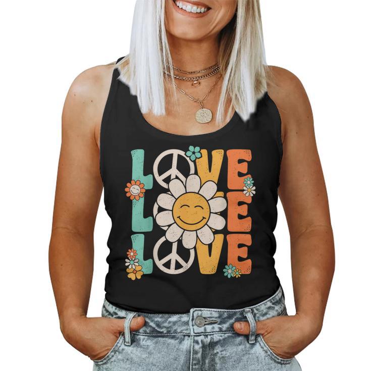 Peace Sign Love 60S 70S 80S Costume Groovy Theme Party Women Tank Top