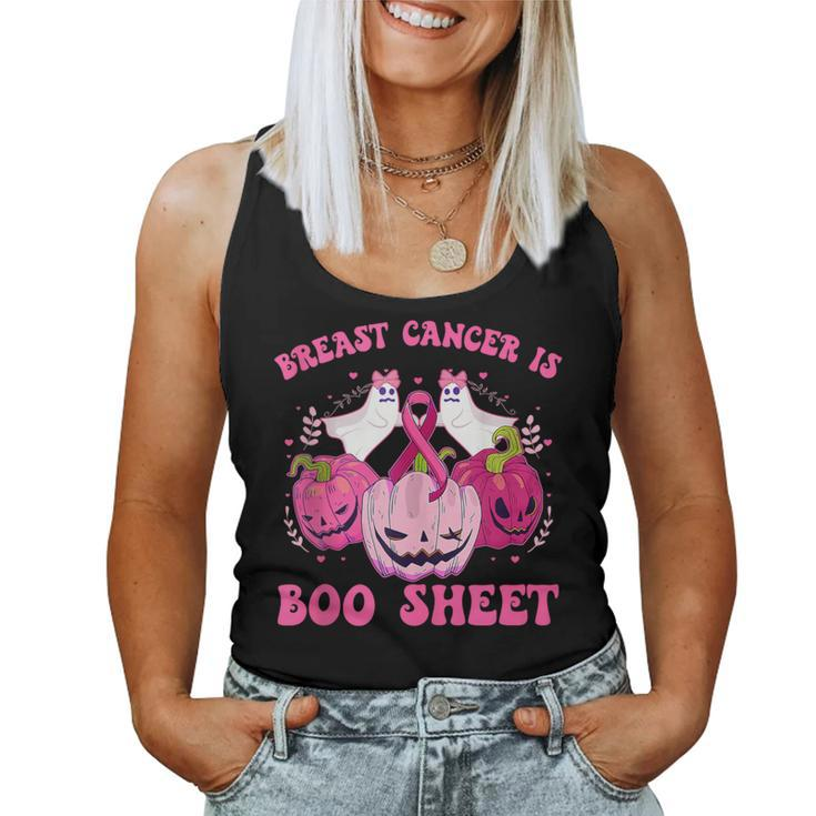 Pink Halloween Wife Pink Breast Cancer Is Boo Sheet Women Tank Top