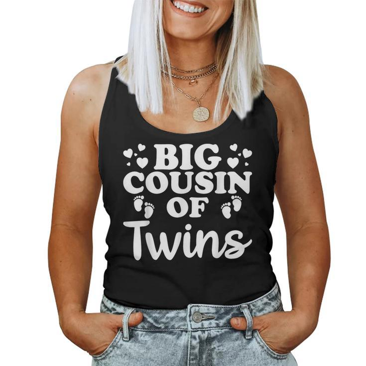 Promoted To Big Cousin Of Twins Baby Announcement Boys Girls Women Tank Top