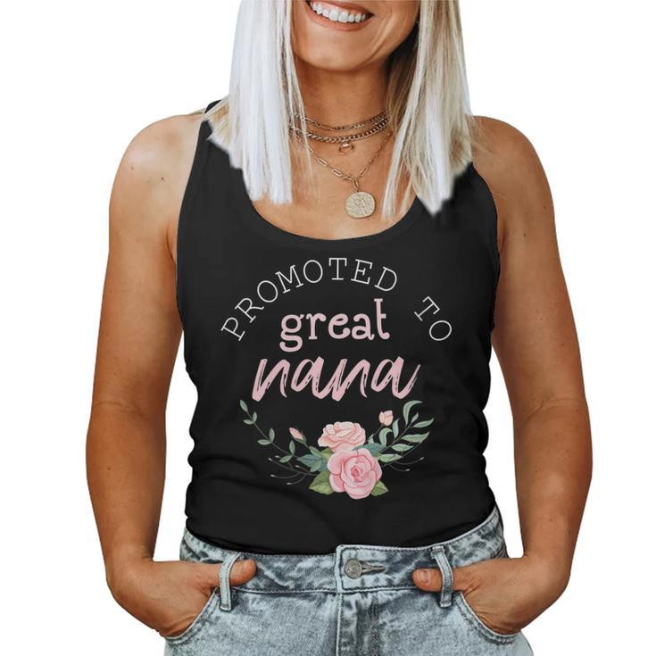 Promoted To Grandma First Time Nana Pregnancy Announcement Women Tank Top