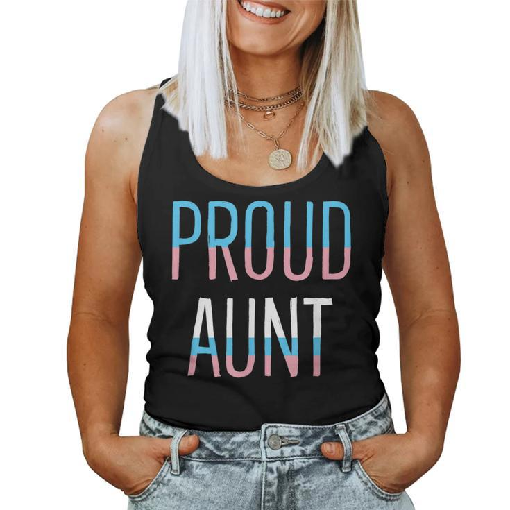 Proud Aunt Lgbtq Transgender Trans Pride Flag Women Tank Top
