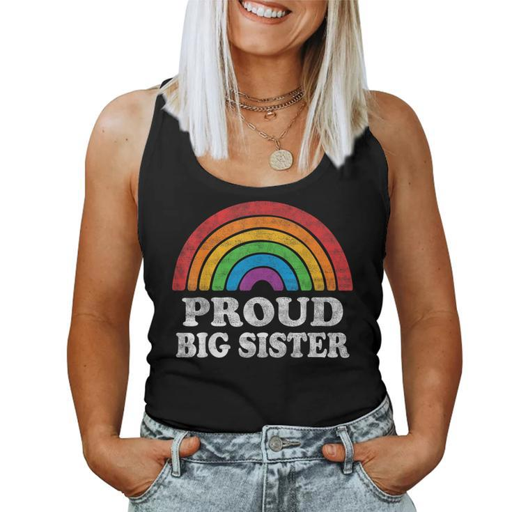 Proud Big Sister Lgbtq Rainbow Support Lgbt Gay Pride Month Women Tank Top