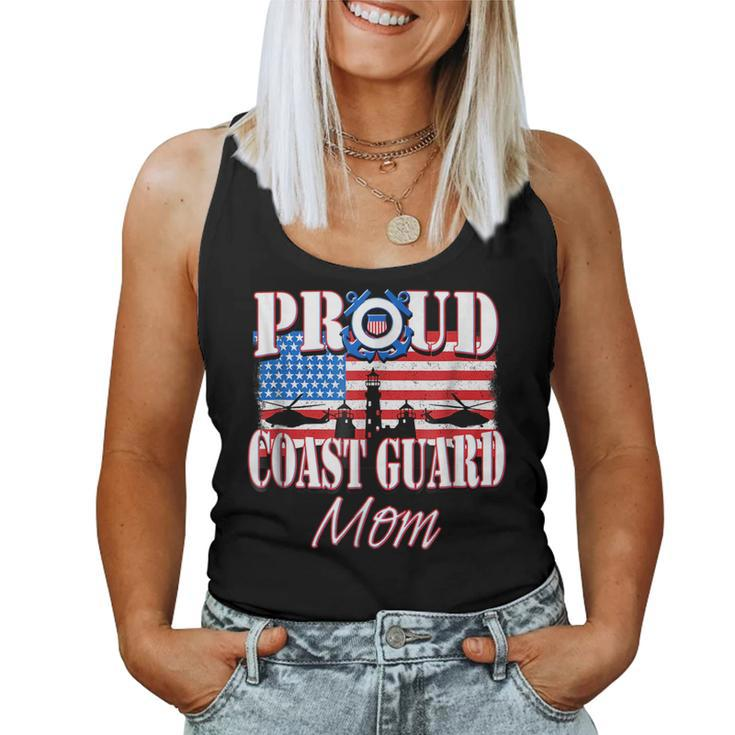 Proud Coast Guard Mom Usa Flag Women For Mom Women Tank Top