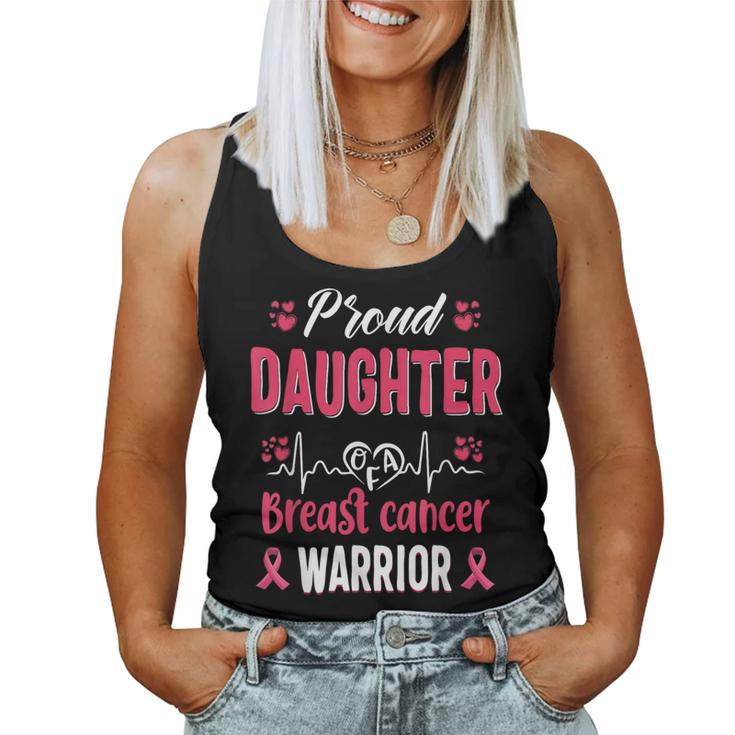 Proud Daughter Breast Cancer Warrior Awareness Pink Ribbon Women Tank Top