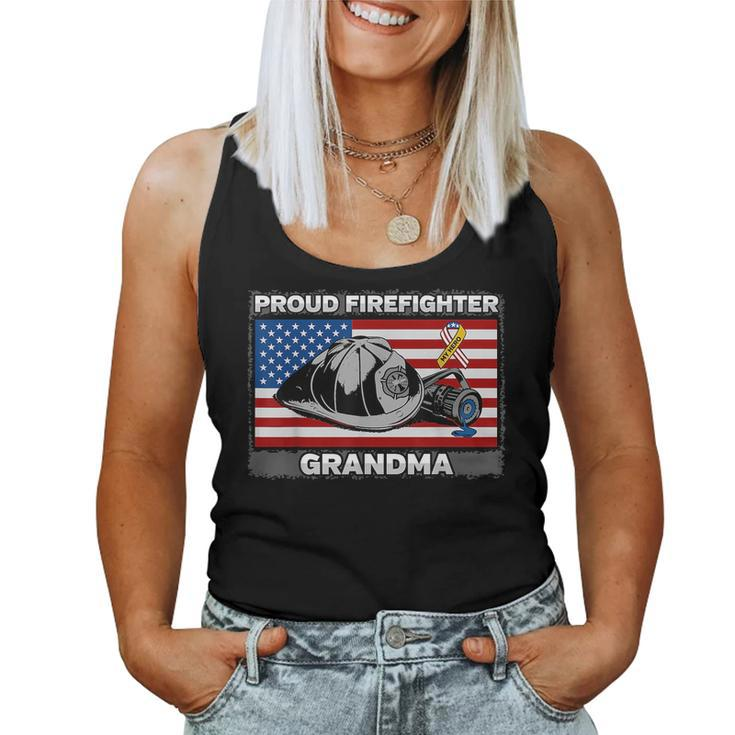 Proud Fire Fighter Grandma Women Tank Top