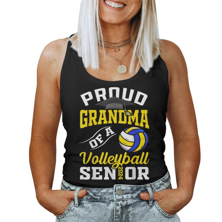 Proud Grandma Of A Volleyball Senior 2024 Graduation Women Tank Top