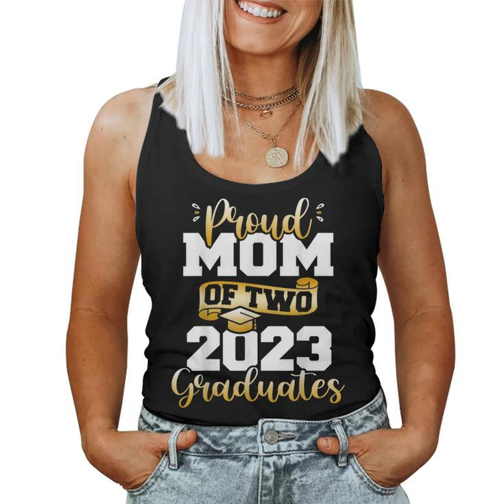Proud Mom Of Two 2023 Graduates Mother Class Of 2023 Senior  Women Tank Top Basic Casual Daily Weekend Graphic
