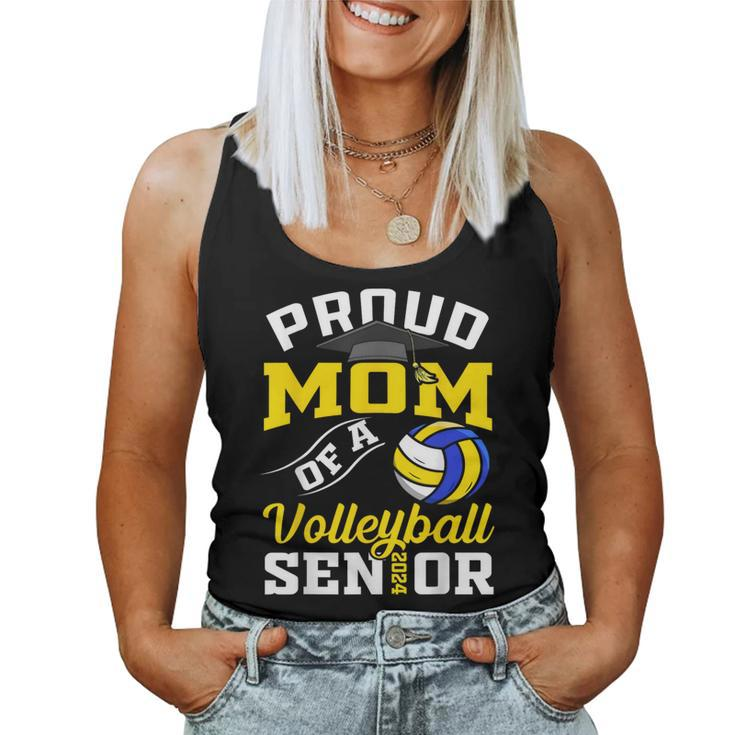 Proud Mom Of A Volleyball Senior 2024 Mom Graduation Women Tank Top