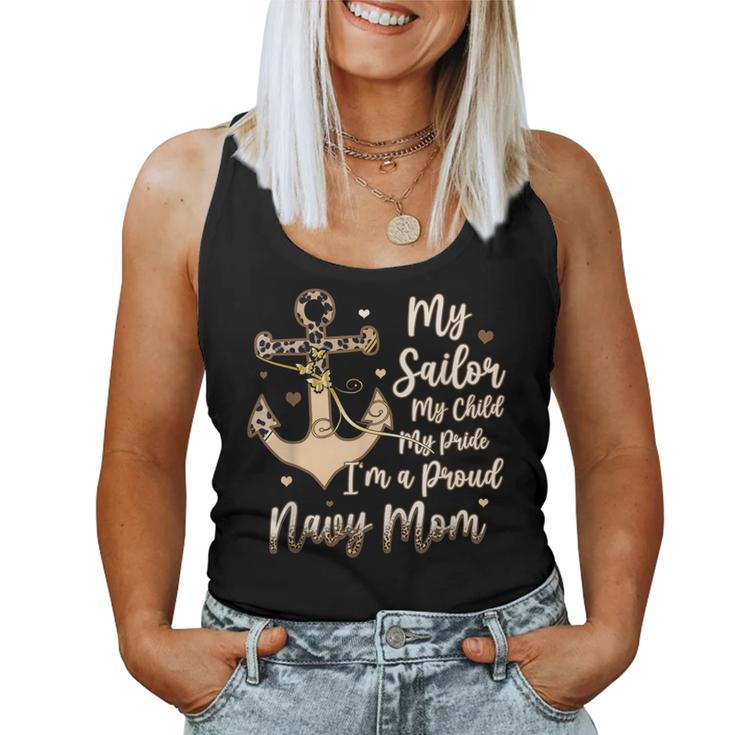 Proud Navy Mother For Moms Of Sailors Proud-Mom Navy Family Women Tank Top