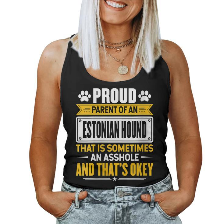 Proud Parent Of An Estonian Hound Dog Owner Mom & Dad Women Tank Top