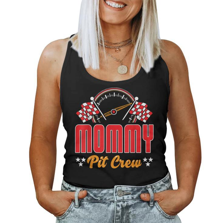 Race Car Birthday Party Matching Family Mommy Pit Crew Women Tank Top