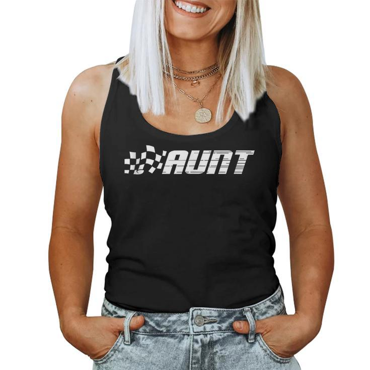 Racing Birthday Party Matching Family Race Car Pit Crew Aunt Birthday Women Tank Top