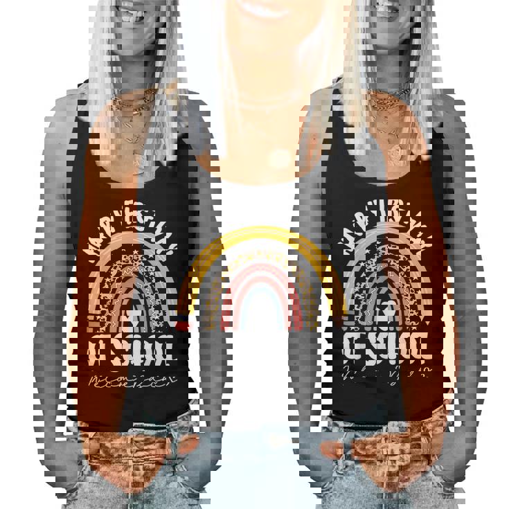 Rainbow Happy First Day Of Preschool Welcome Back To School Women Tank Top