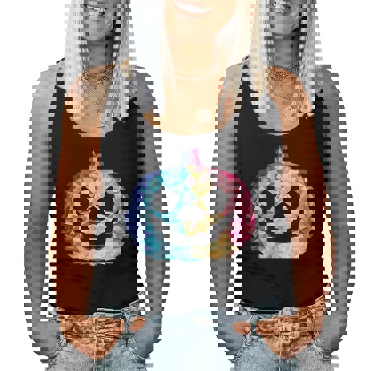 Rainbow Lgbtq Pride Pumpkin Low Poly Lgbtq Pride Women Tank Top