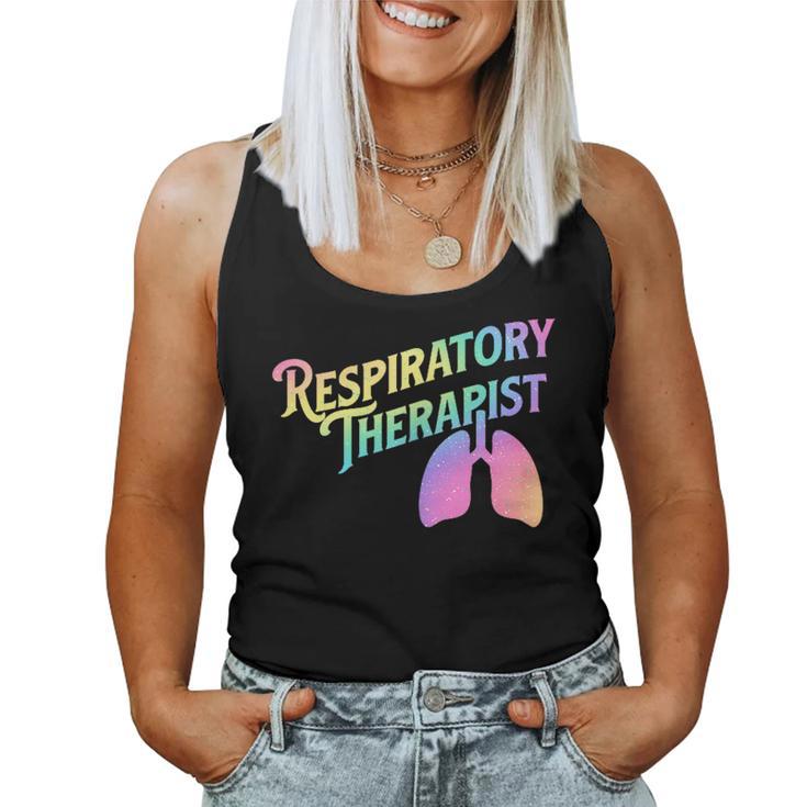 Respiratory Therapist - Lung Therapy Pulmonology Nurse Week  Women Tank Top Weekend Graphic