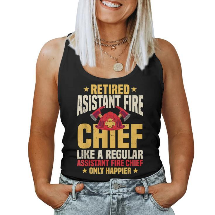 Retired Assistant Fire Chief Officer Pension Retirement Plan Women Tank Top