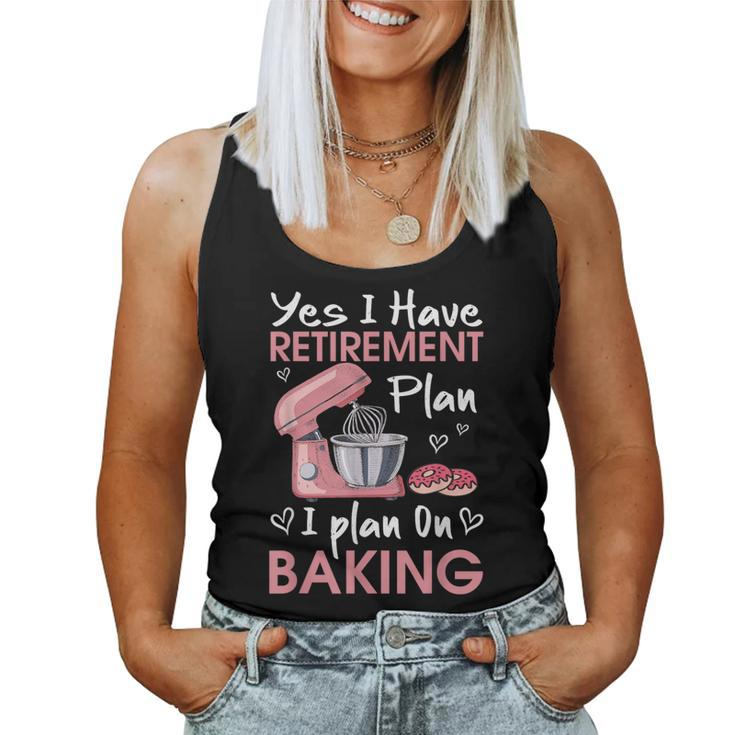Retired Baker Baking Retirement Retiree Baking Saying Women Tank Top
