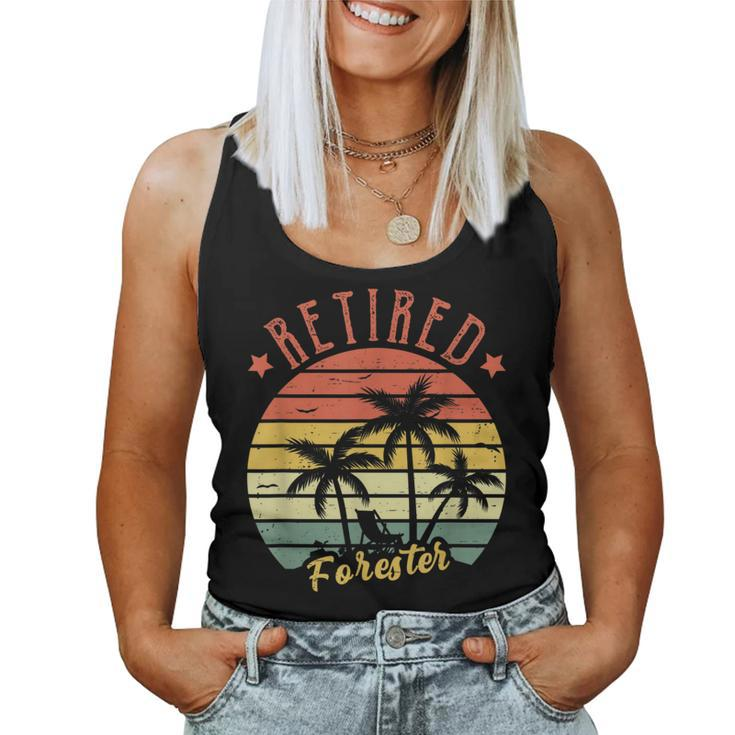 Retired Forester Retro Vintage For Dad Women Tank Top