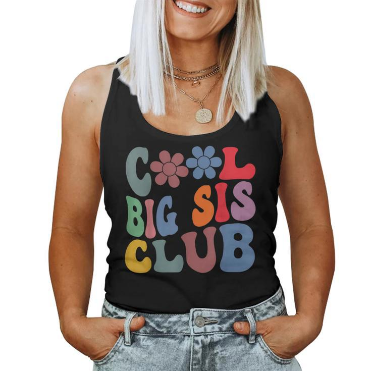 Retro Groovy Cool Big Sis Club Flower Funny Sister Girl Kids Women Tank Top Basic Casual Daily Weekend Graphic