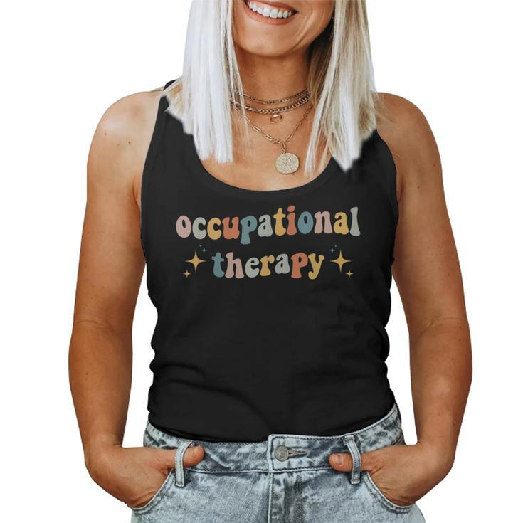 Retro Groovy Occupational Therapy Ot Therapist Ot Month Women Tank Top