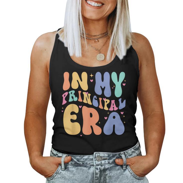 Retro Groovy In My Principal Era Back To School Teacher Women Tank Top