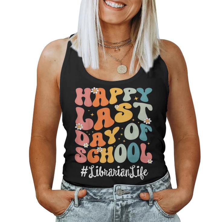 Retro Librarian Life Happy Last Day Of School Teacher Women Tank Top