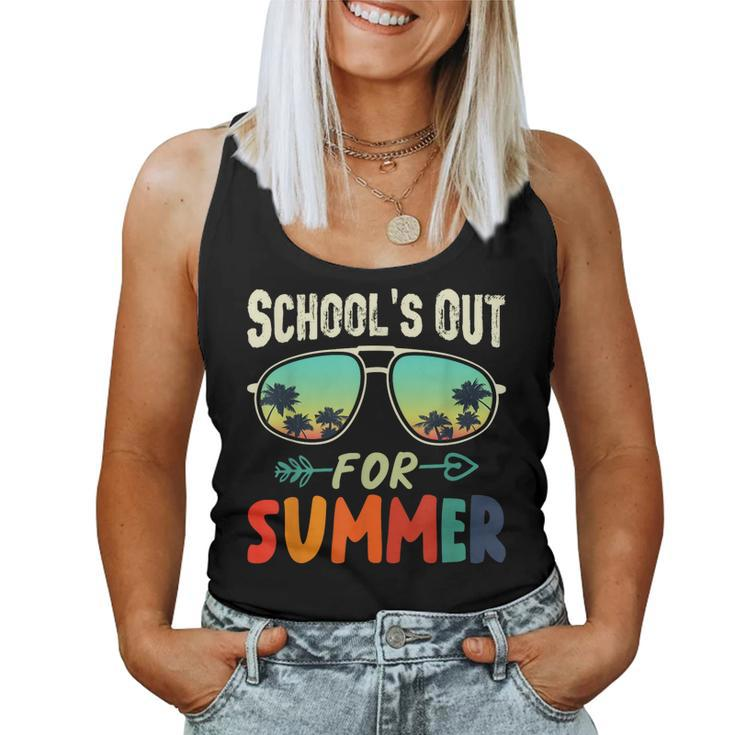 Retro Schools Out For Summer Ladies Women Kids Teacher Women Tank Top