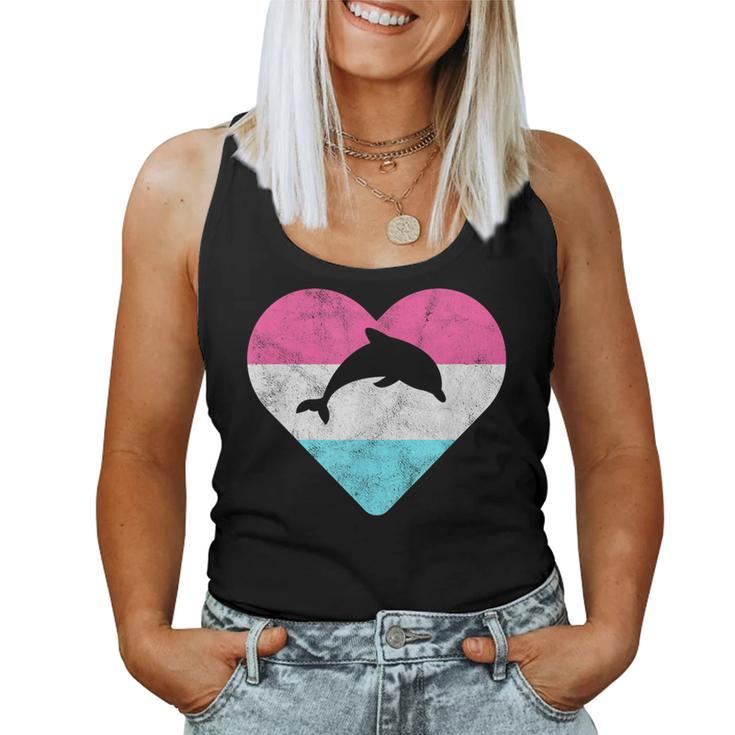 Retro Vintage Dolphin For Or Girls Women Tank Top