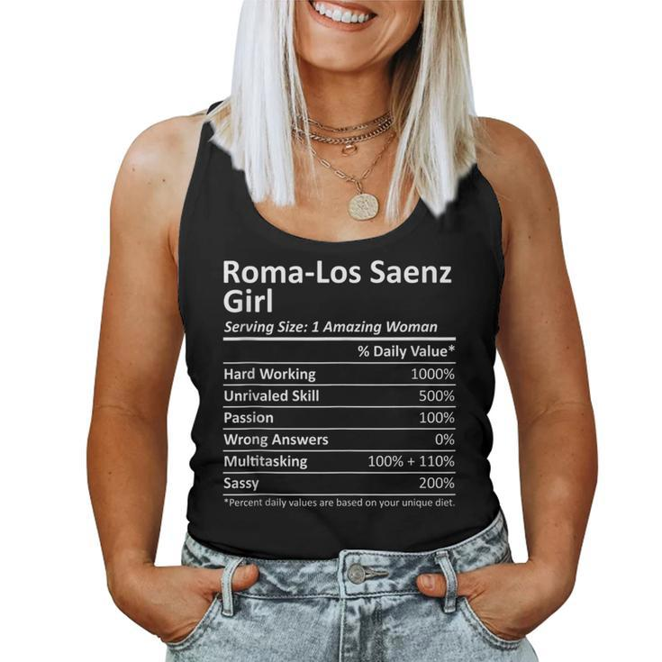 Roma-Los Saenz Girl Tx Texas City Home Roots Usa Women Tank Top