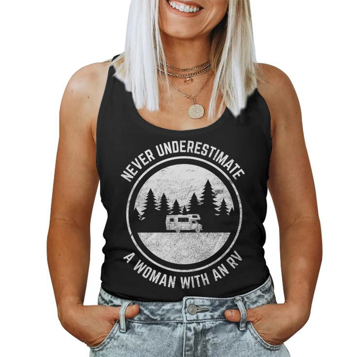 Rv Camping For Never Underestimate Women Tank Top