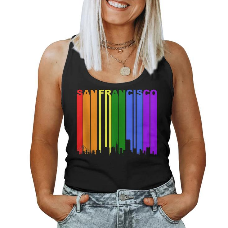 San Francisco California Lgbtq Gay Pride Rainbow Skyline Women Tank Top