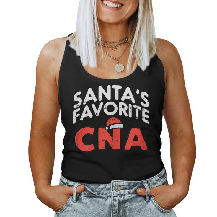 Santas Favorite Cna Medical Christmas Girl Nurse Pj Women Tank Top