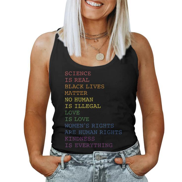 Science Love Kindness Rainbow Flag For Gay And Lesbian Pride Women Tank Top