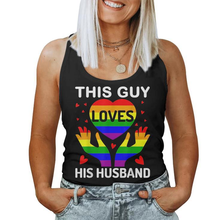 Same Sex Wedding Gay Pride Queer Rainbow Flag Lqbt Husband Women Tank Top